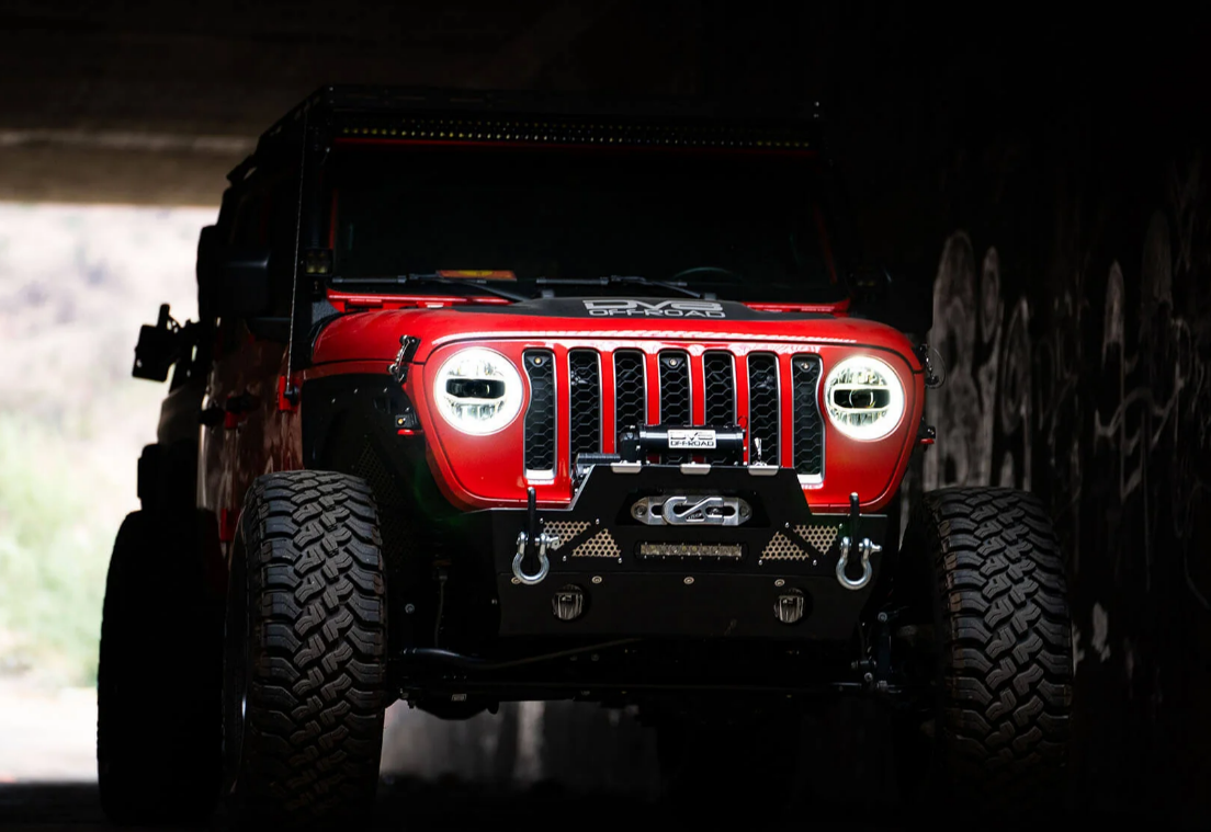 Rubicon Headlight White LED With DRL for Jeep Wrangler JL & Gladiator 2018-2025