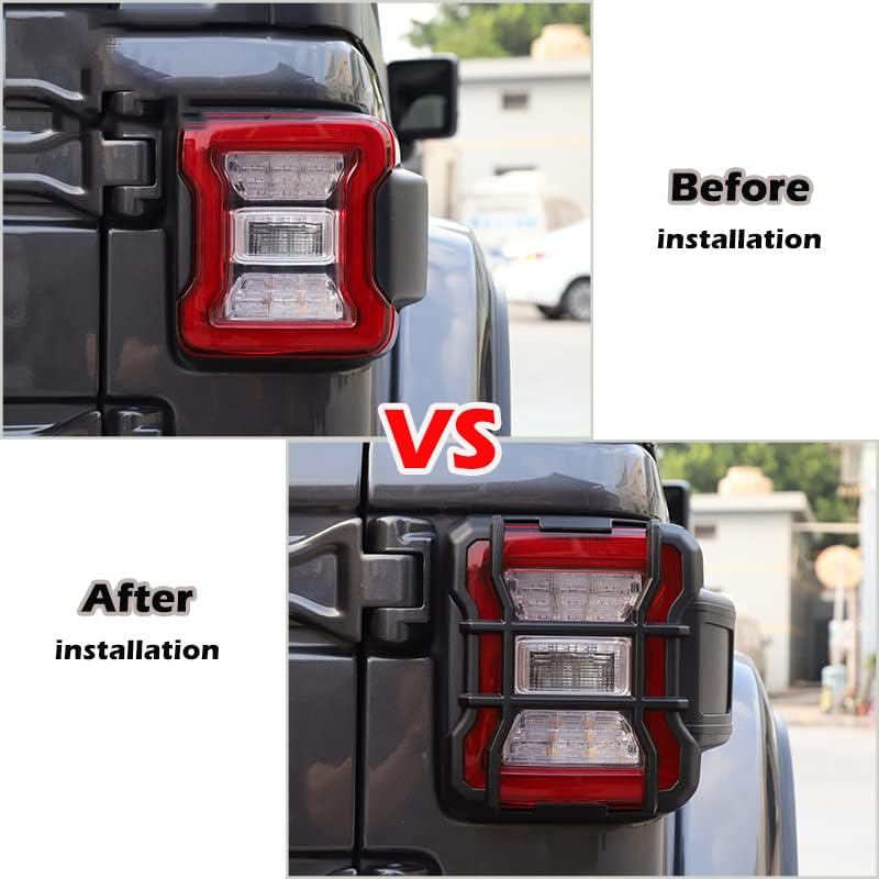 Aluminum Tail Light Cover Guards for Jeep Wrangler JL 2018-2025