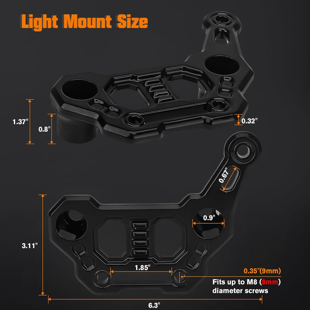 Windshield Dual Side Light Bracket for Jeep Wrangler JL & Gladiator 2018-2025