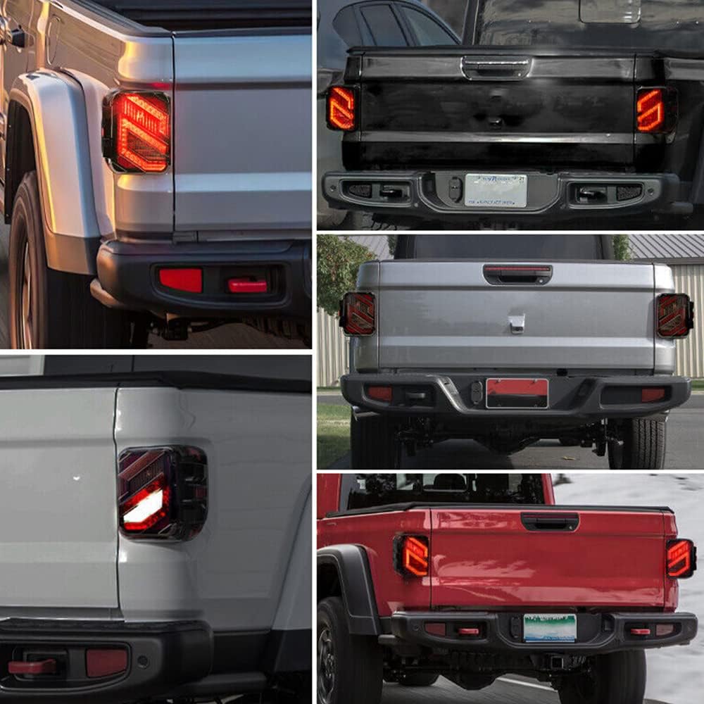 Smoked LED Tail Light For Jeep Gladiator 2020-2025