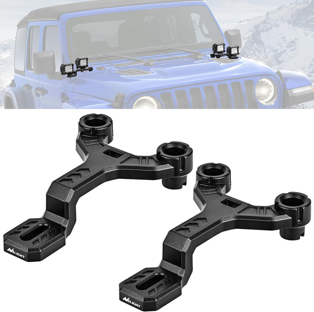 Windshield Dual Light Bracket for Jeep Wrangler JL 2018-2025