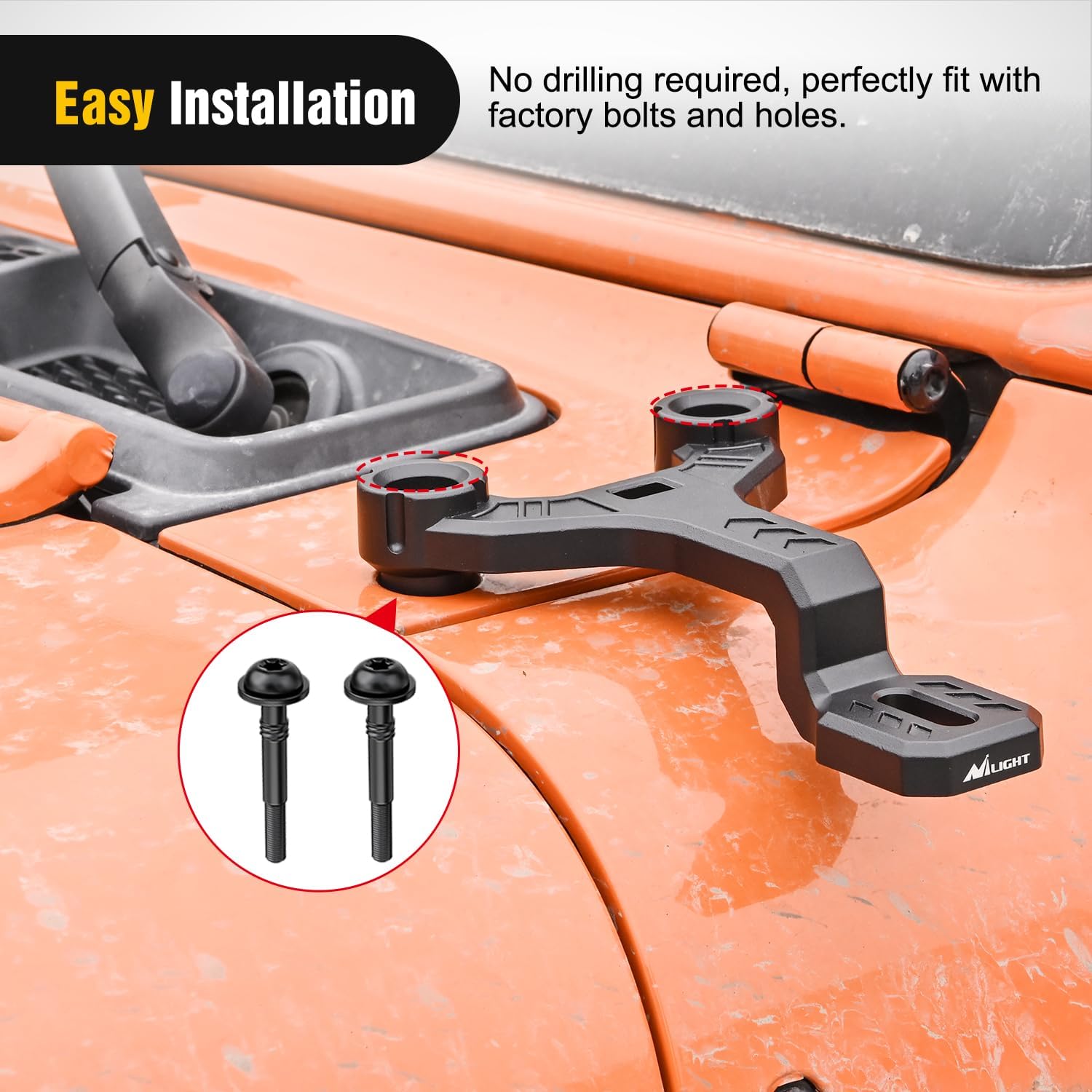 Windshield Dual Light Bracket for Jeep Wrangler JL 2018-2025