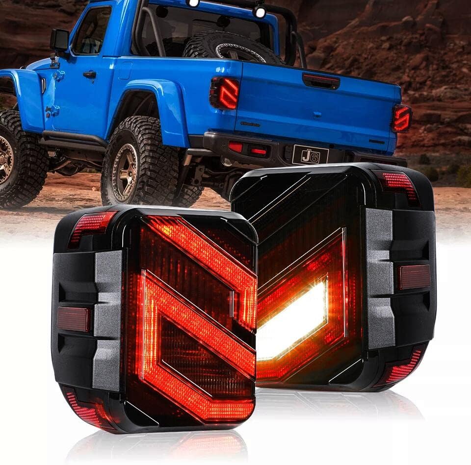 Smoked LED Tail Light For Jeep Gladiator 2020-2025