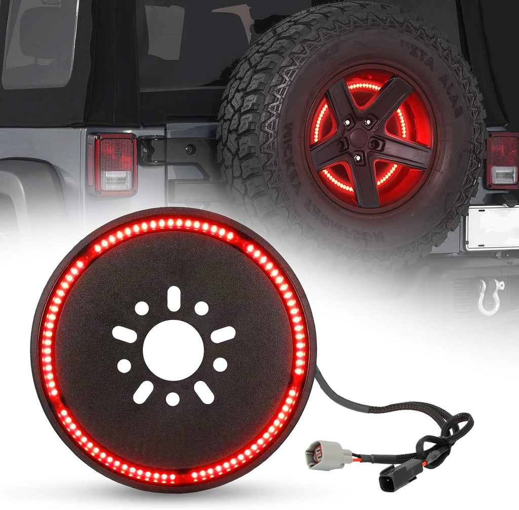 Spare Tire Brake Light Wheel Light 3rd Third Brake Light for Jeep Wrangler JK & JL 2007 - 2025