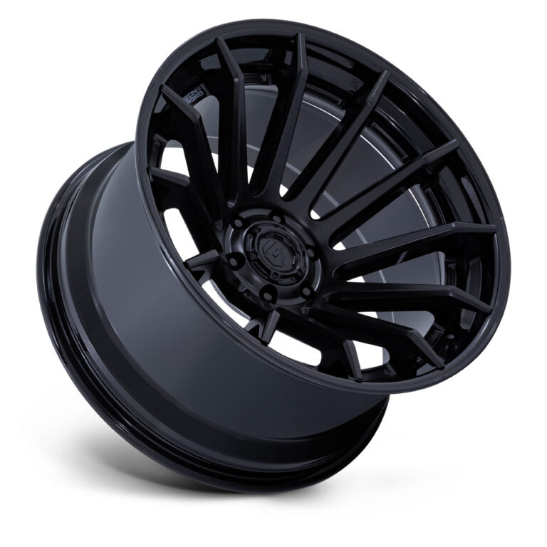 FC403 BURN 22X12 5X127 ET-44 CB71.5 MATTE BLACK W/GLOSS BLACK LIP
