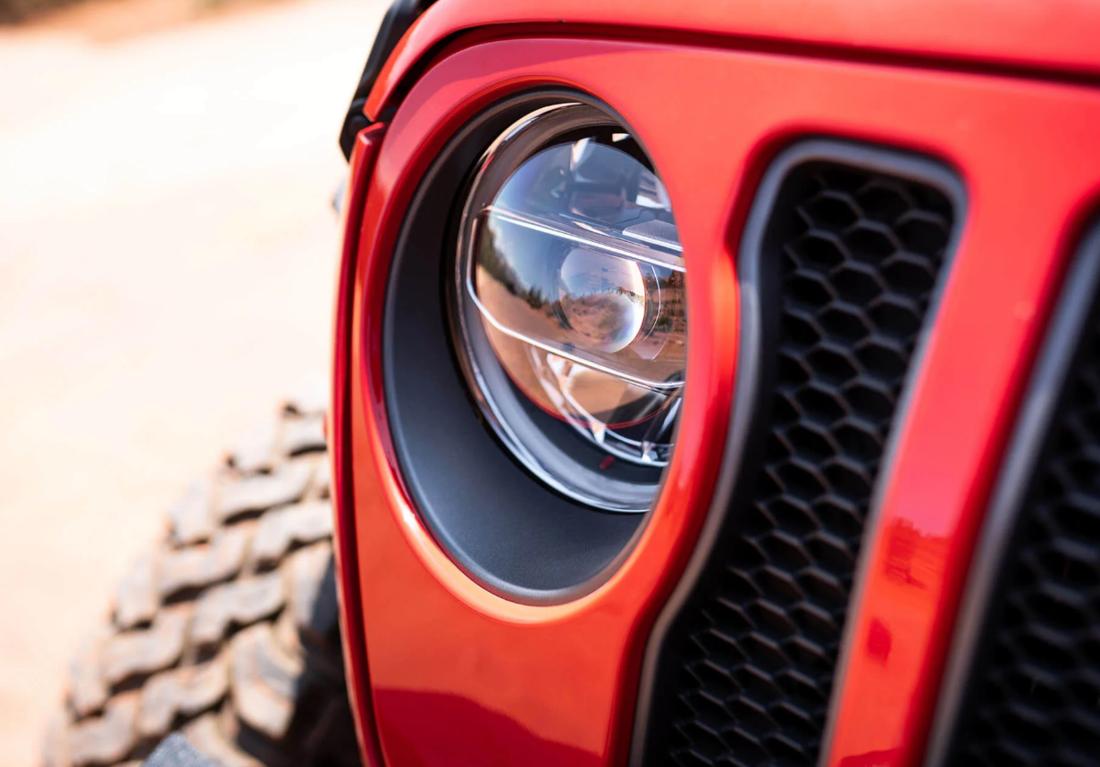 Rubicon Headlight White LED With DRL for Jeep Wrangler JL & Gladiator 2018-2025
