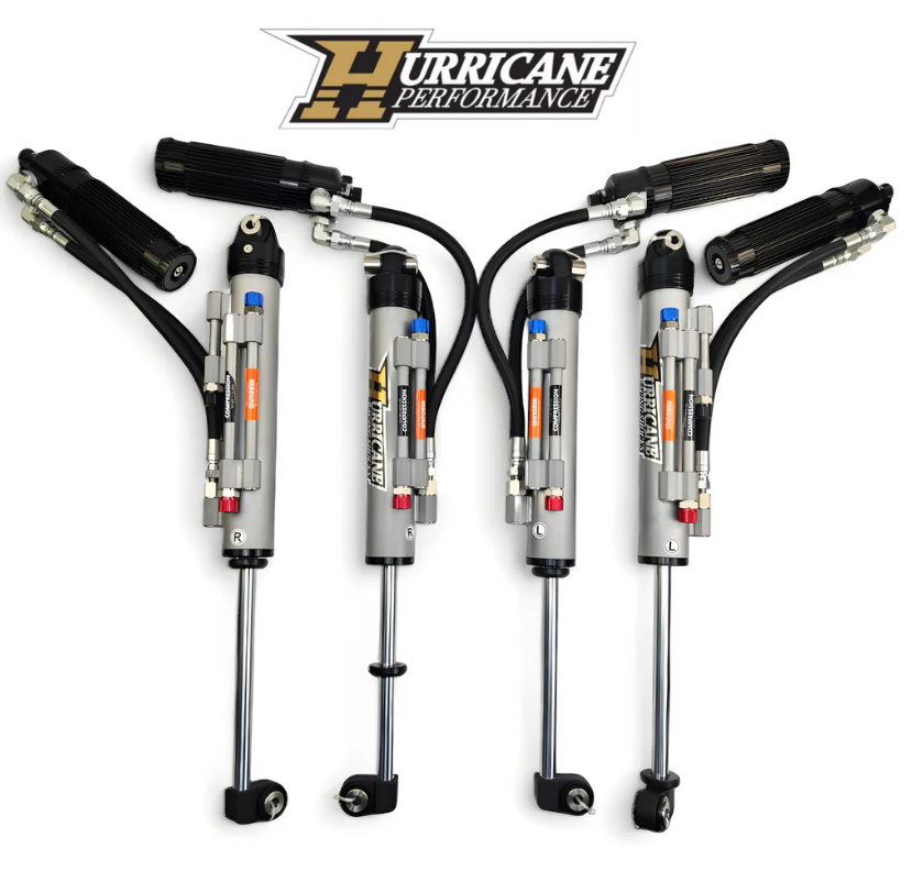 Hurricane Performance Extreme Series Shocks 2.5" Triple Bypass Adjustable (Front Oil Pipe From Down Side) for Jeep Wrangler JL,JT & 392 (NEW DESIGN)