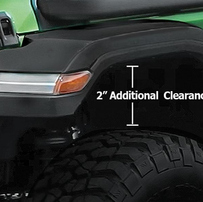 High Fenders with LED Lights for Jeep Wrangler JL 2018 - 2025