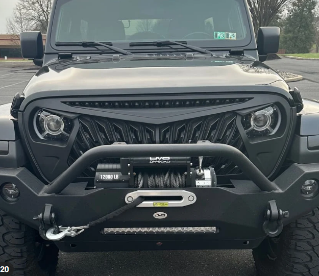 Hawk Wings LED Grill for Jeep Wrangler JL & Gladiator 2018-2025