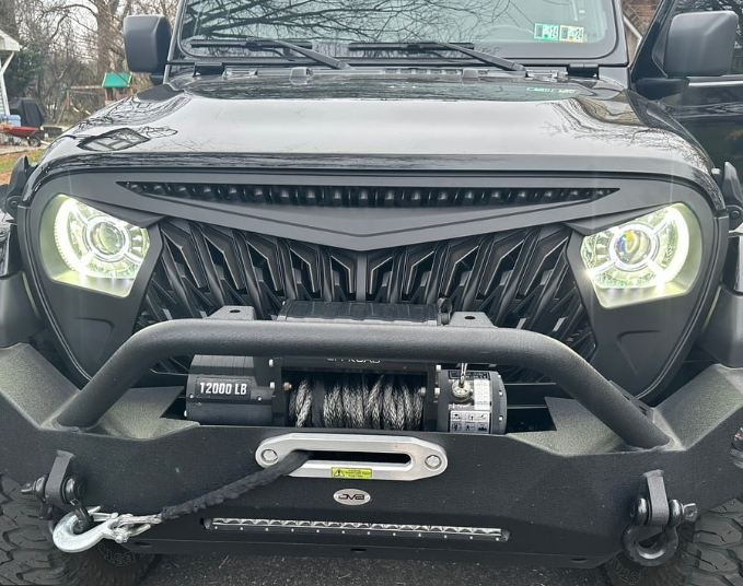 Hawk Wings LED Grill for Jeep Wrangler JL & Gladiator 2018-2025