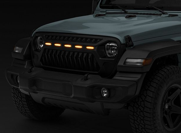LED Topfire Grill for Jeep Wrangler JL 2018-2025