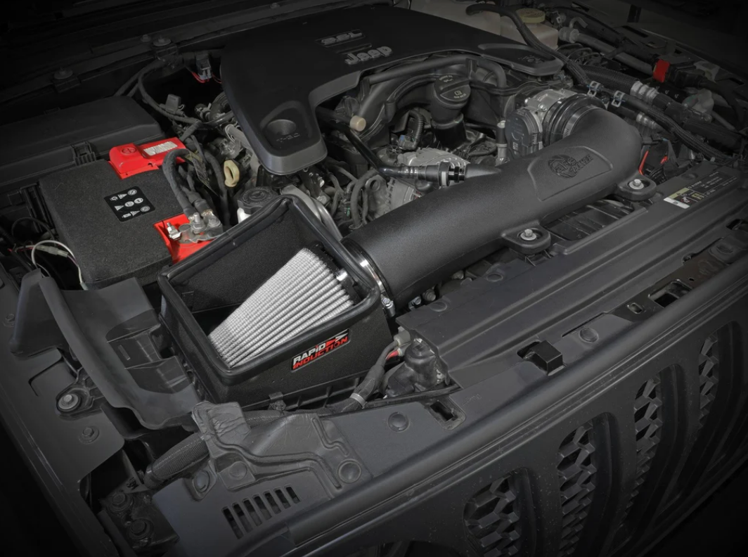 AFE Power Rapid Induction Cold Air Intake System w/ Pro DRY S Filter (52-10008D) For Jeep Wrangler JL & JT 2018 - 2025