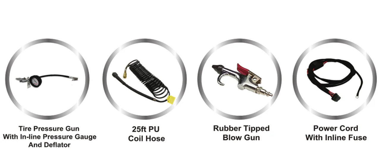 Volcano On Board Twin Piston Air Compressor Kit and Accessories Kit