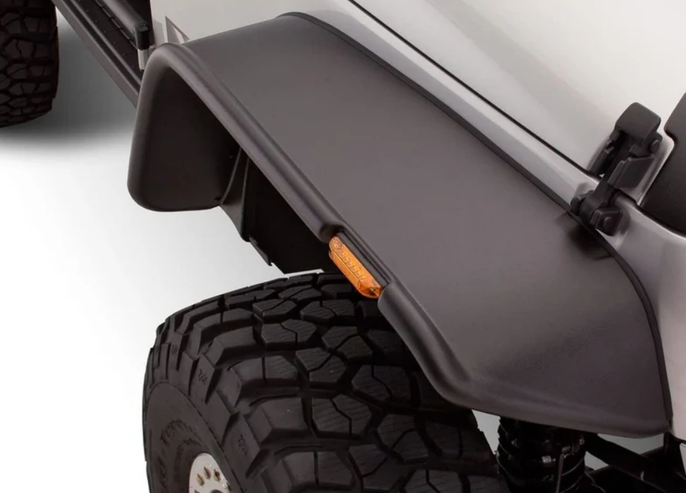 Plastic Flat Style Fender Flare Set for Jeep Wrangler JK 2007 - 2017