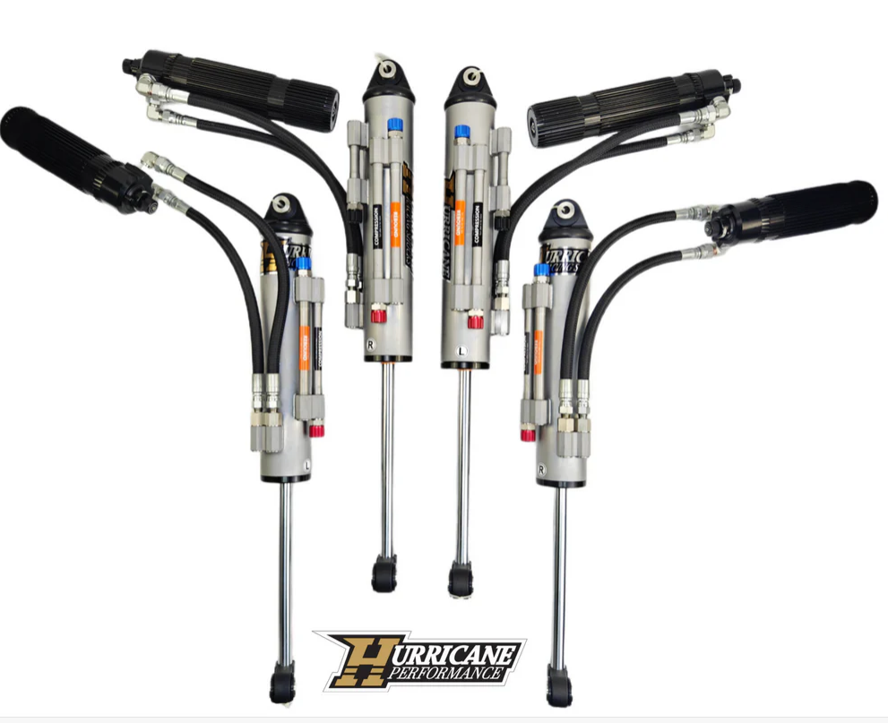 Hurricane Performance Extreme Series Shocks 3.0", Triple Bypass Adjustable for Jeep Wrangler JL,JT & 392