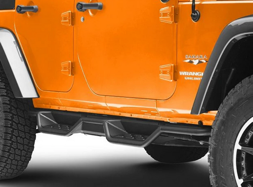 4 Door BK Steel Side Steps for Jeep Wrangler JK & JL 2007-2025