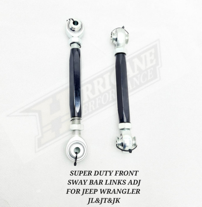 Hurricane Performance Super Duty Front Adjustable Sway Bar End Link for Jeep Wrangler JL/JK