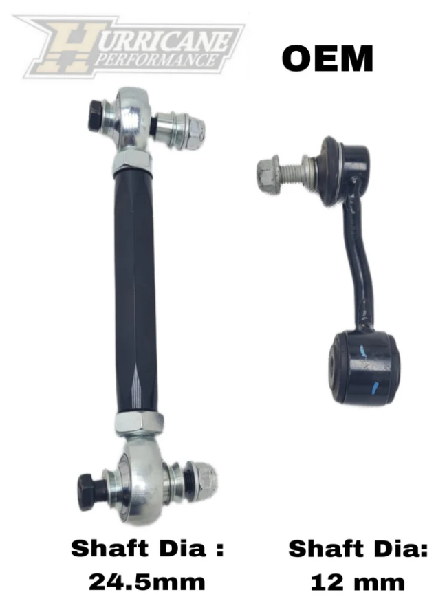 Hurricane Performance Super Duty Front Adjustable Sway Bar End Link for Jeep Wrangler JL/JK