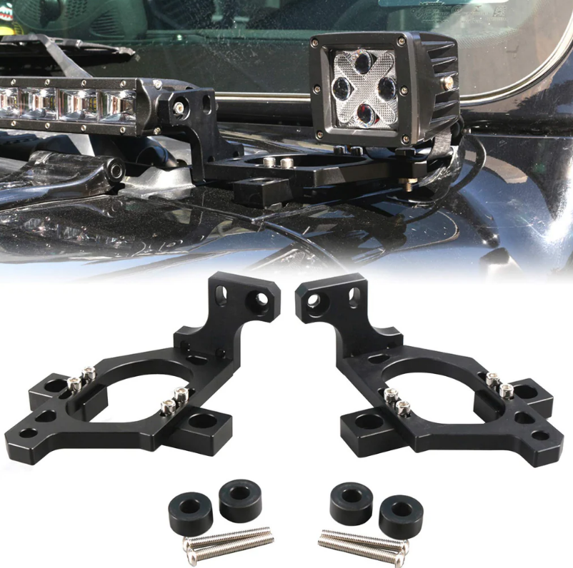 Hood Lights Brackets for Jeep Wrangler JL 2018 - 2025