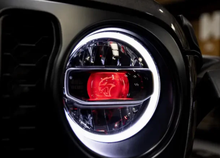 Hellcat Style RGB Head Light For Jeep Wrangler JL & Gladiator 2018 - 2025