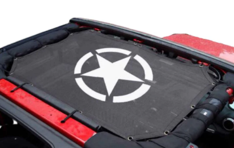 Sun Shade Top Cover For Jeep Wrangler 2 Door JK & JL 2007-2025