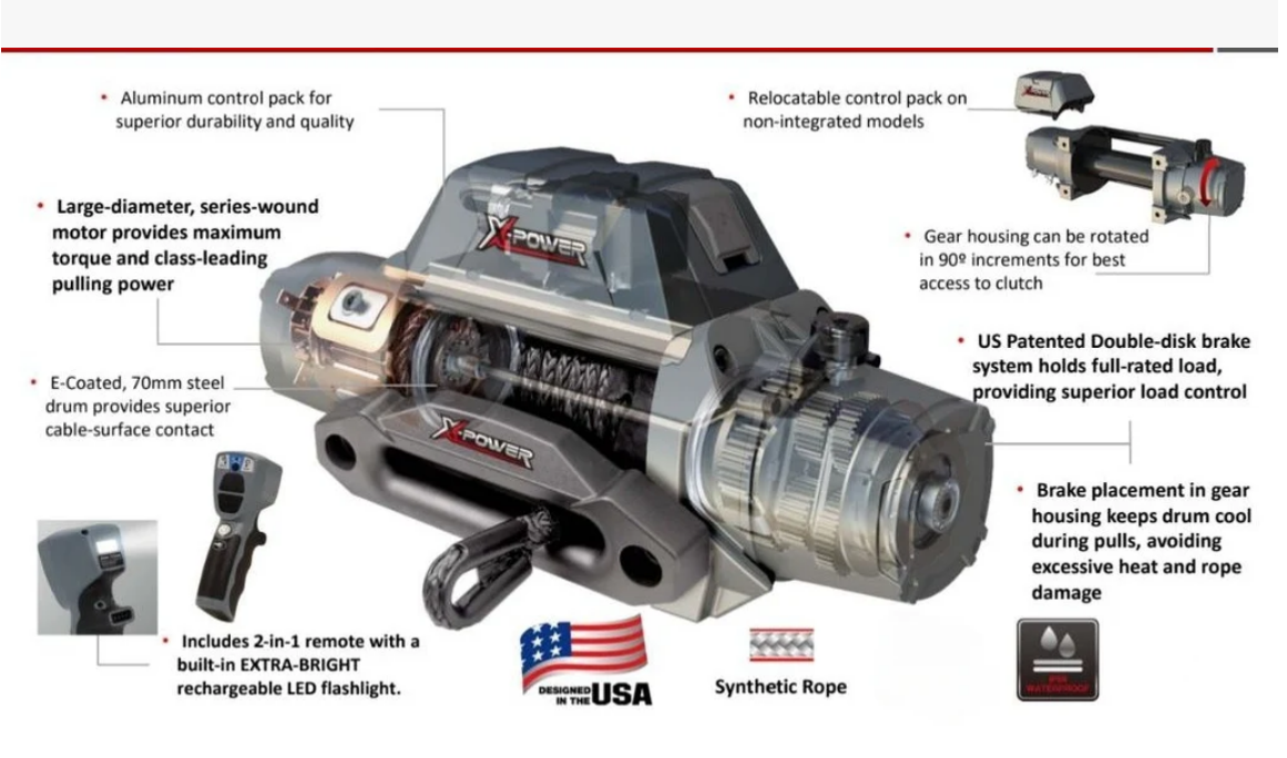 X- Power XP Series Winch 12000LB