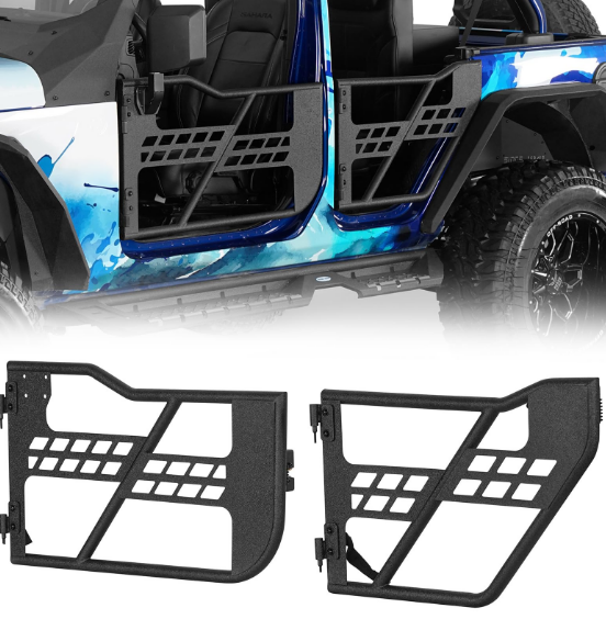 Hooke Road Front Rear Tubular Half Doors for Jeep Wrangler JL &  Gladiator 2018-2025