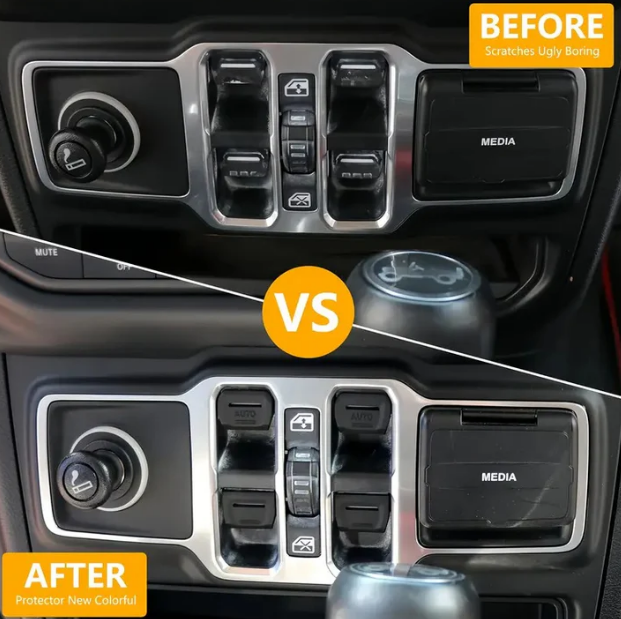 ABS Window Switch Button Cover For Jeep Wrangler JL, JT & 392 2018 - 2025