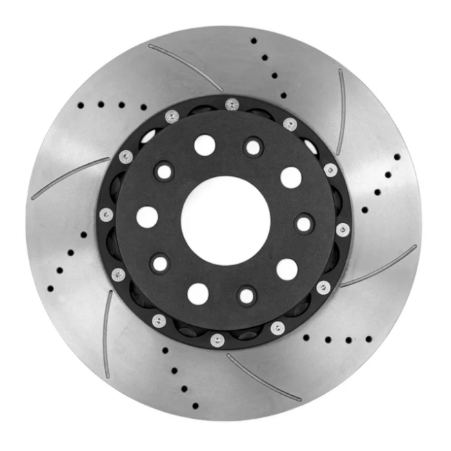 Hurricane Performance GT Series 2-Piece Heavy Performance & Light Weight Slotted & Drilled Front Brake Discs For Jeep Wrangler JL