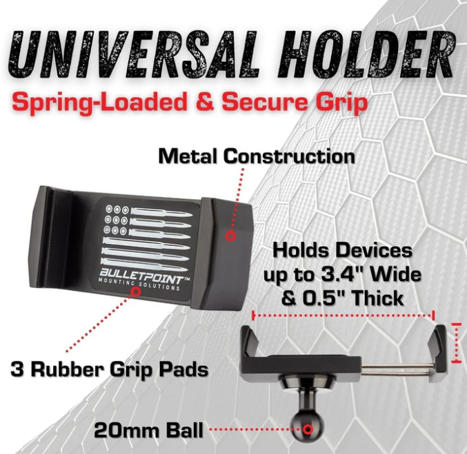 BulletPoint Jeep Wrangler JK Platform Dash Mount Phone without Go Pro Holder