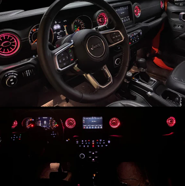 AC Vent with RGB LED Light for Jeep Wrangler