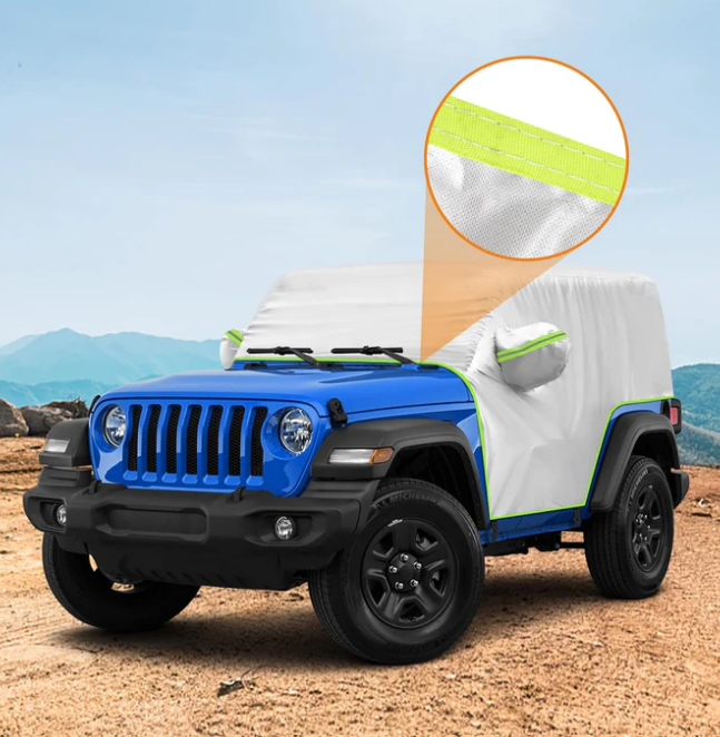 Windproof All Weather Protection Car Cover For Jeep Wrangler JK/JL -2 Door & 4 door
