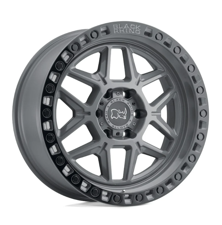 1790KLS (KELSO) 17X9 5X127 ET-18 CB71.5 BATTLESHIP GRAY W/ BLACK LIP