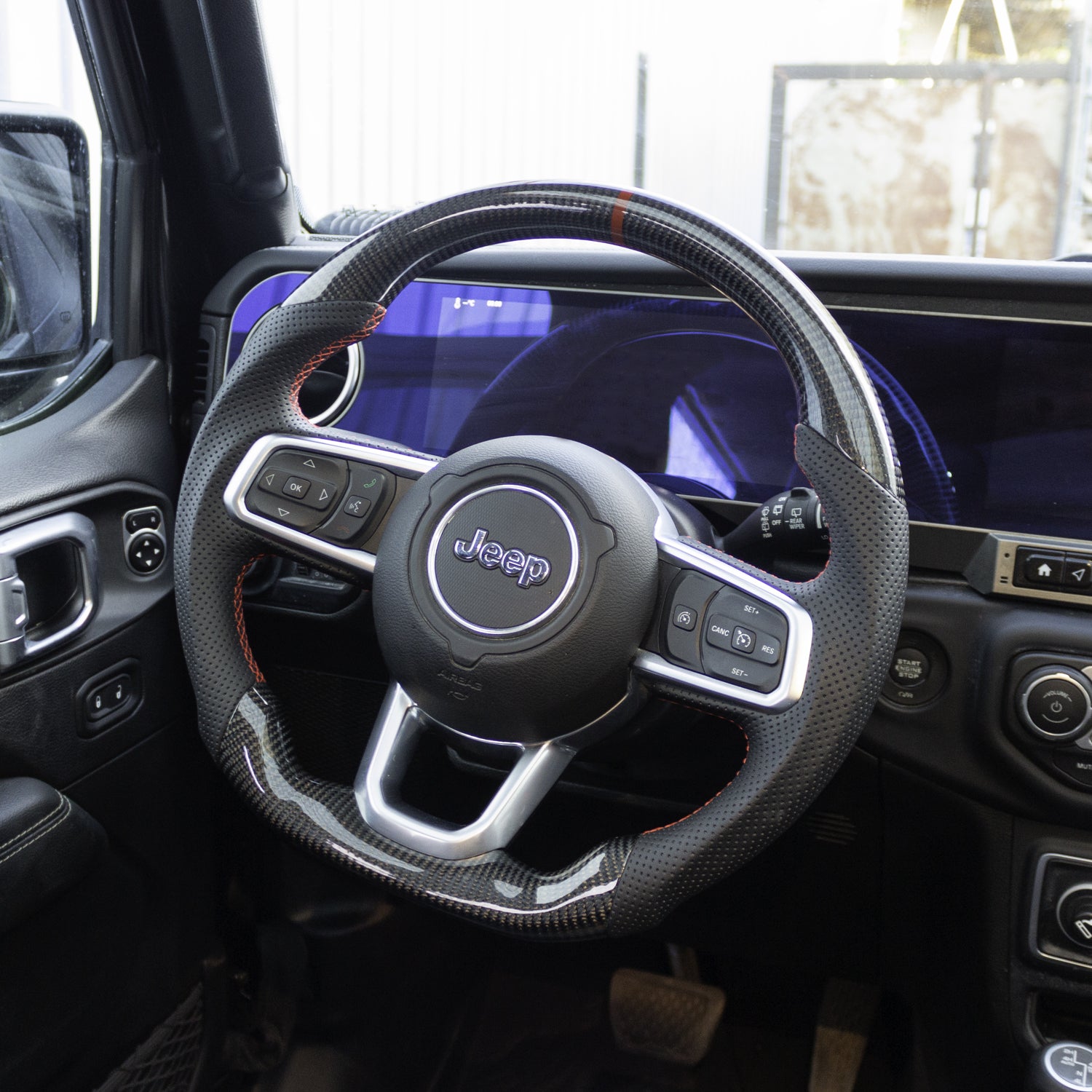 Carbon Fiber Steering Wheel for Jeep Wrangler JK %JL & Gladiator (2007-2025)