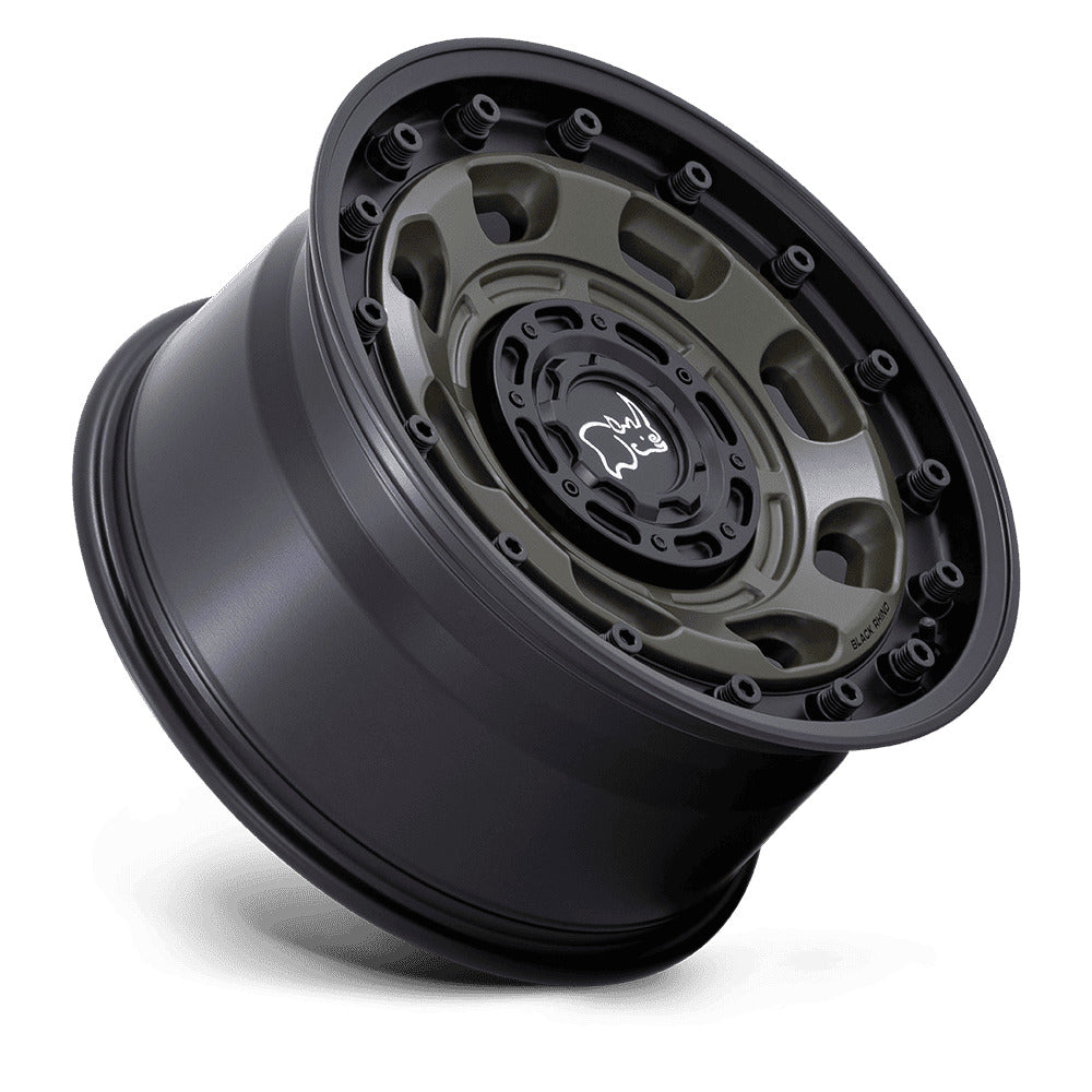 BR007(ATLAS) 17X8.5 5X127/5X139.7 ET-10 CB78.1 OLIVE DRAB GREEN W/BLACK LIP