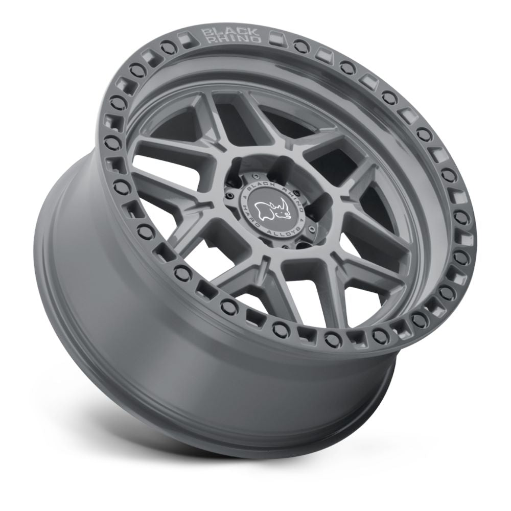 1790KLS (KELSO) 17X9 5X127 ET-18 CB71.5 BATTLESHIP GRAY W/ BLACK LIP