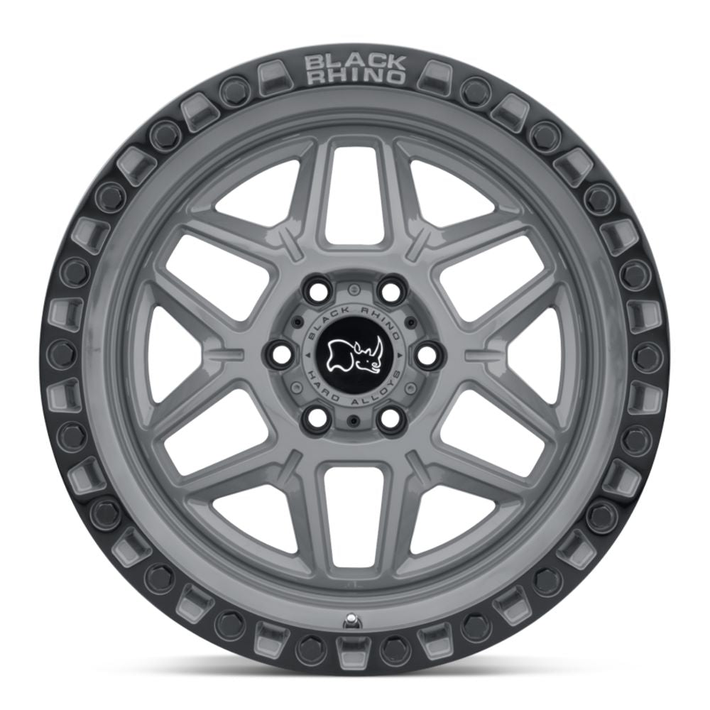 1790KLS (KELSO) 17X9 5X127 ET-18 CB71.5 BATTLESHIP GRAY W/ BLACK LIP