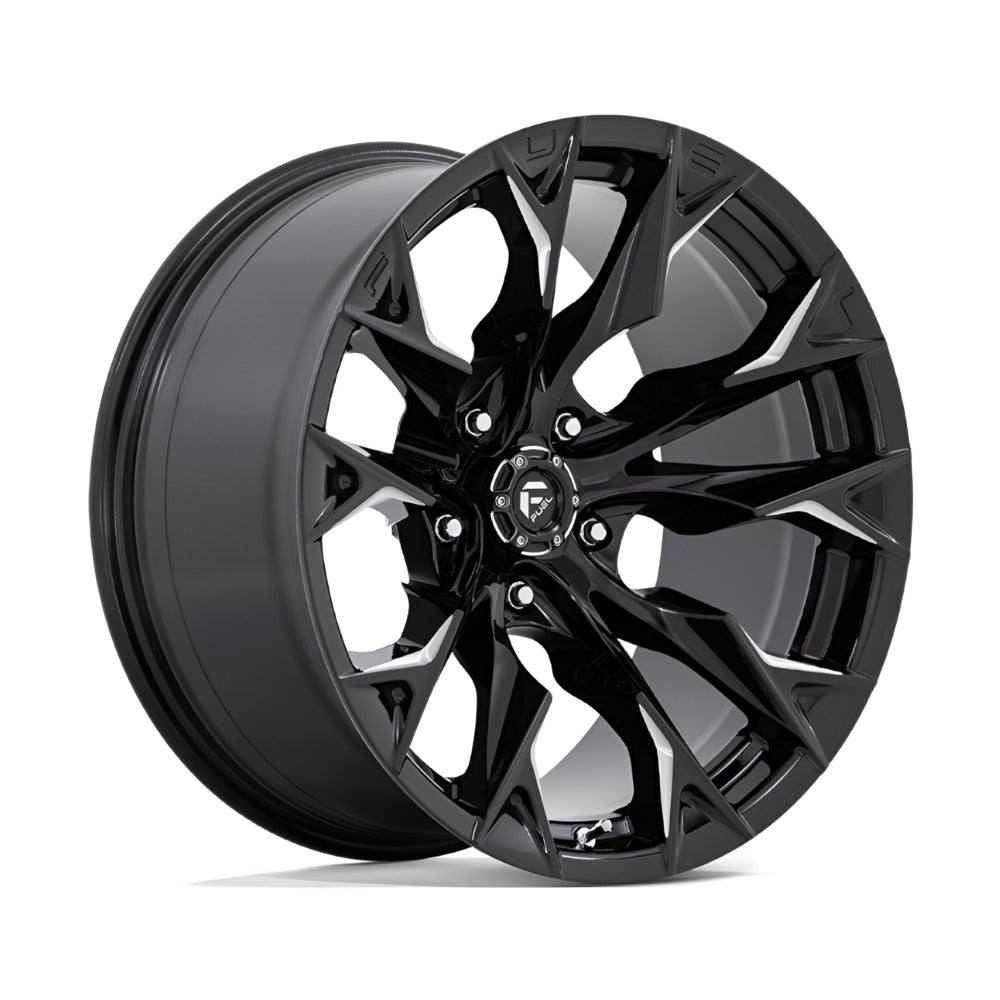 D803 FLAME 22X12 5X127 ET-44 CB71.5 GLOSS BLACK MILLED