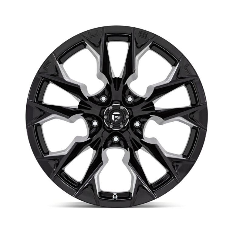 D803 FLAME 22X12 5X127 ET-44 CB71.5 GLOSS BLACK MILLED