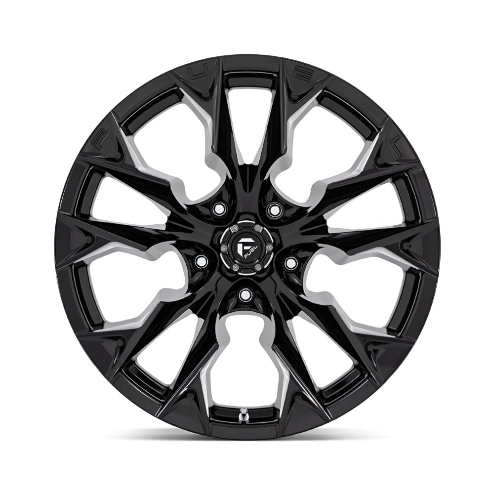 D803 FLAME 22X12 5X127 ET-44 CB71.5 GLOSS BLACK MILLED