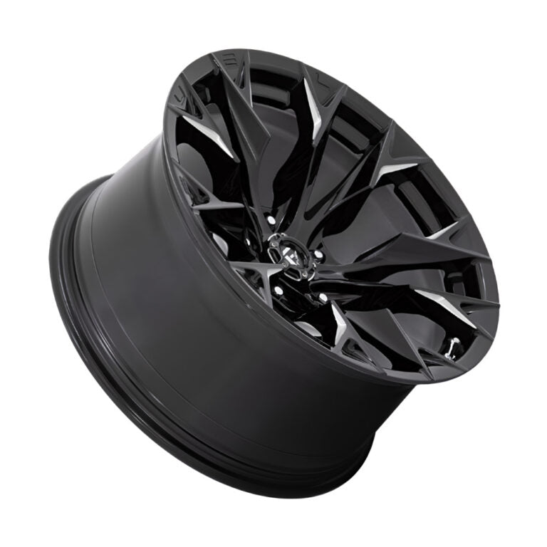 D803 FLAME 22X12 5X127 ET-44 CB71.5 GLOSS BLACK MILLED