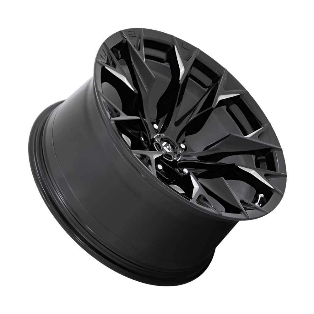 D803 FLAME 22X12 5X127 ET-44 CB71.5 GLOSS BLACK MILLED