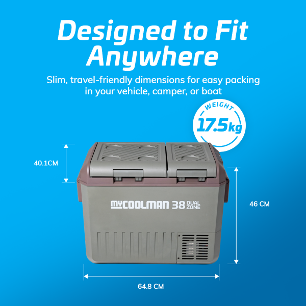 myCOOLMAN Recreational Series, 38L, Dual Zone, Fridge Freezer