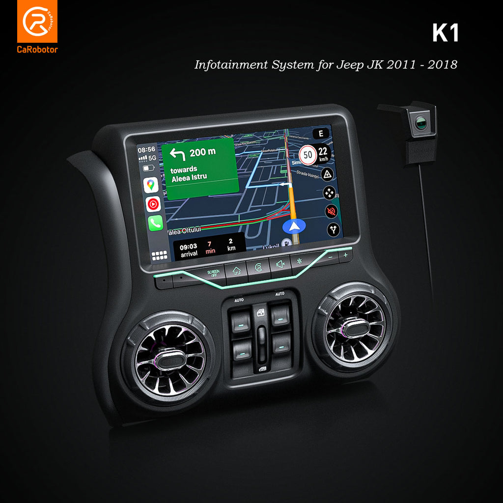 K1 Radio Infotainment System For Jeep Wrangler (2011-2018 LHD Jeep wrangler JK)