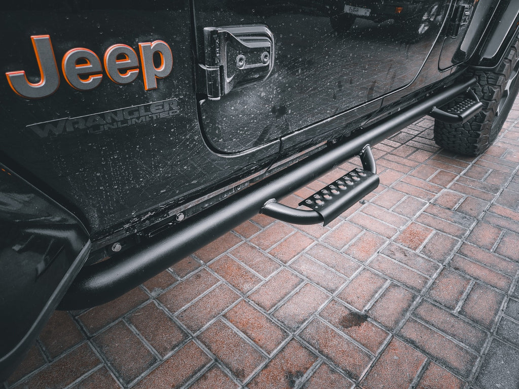 Jeep Wrangler JL 4DR & 2DR 18-25 Side Steps, Nerf Bars, Stealth Edition