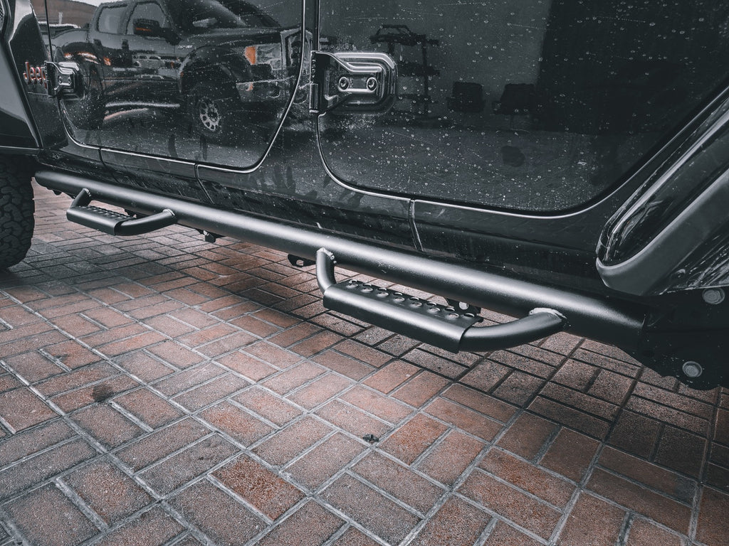 Jeep Wrangler JL 4DR & 2DR 18-25 Side Steps, Nerf Bars, Stealth Edition