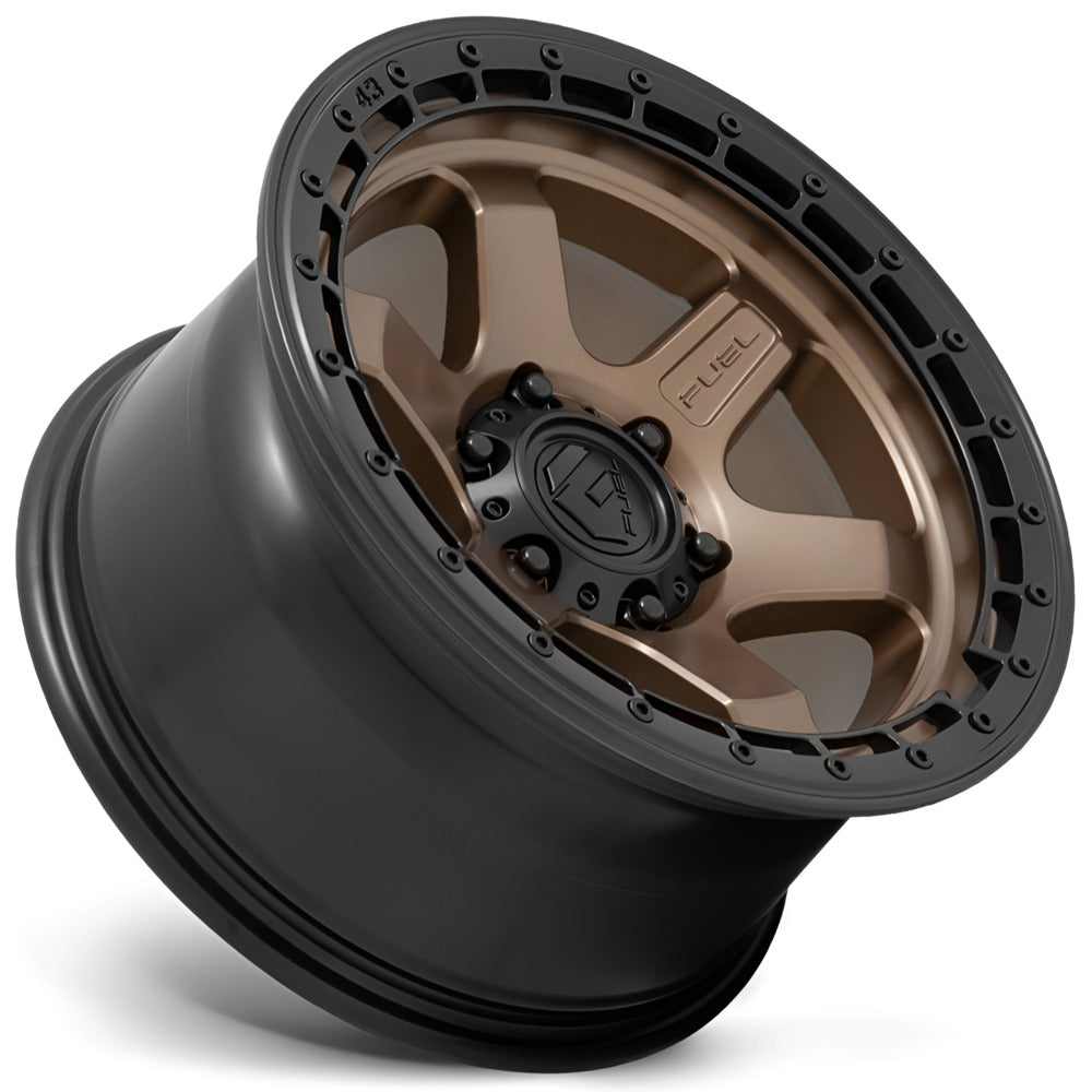 D751 BLOCK 17X9 5X127 ET-12 CB71.5 MATTE BRONZE /BLACK RING